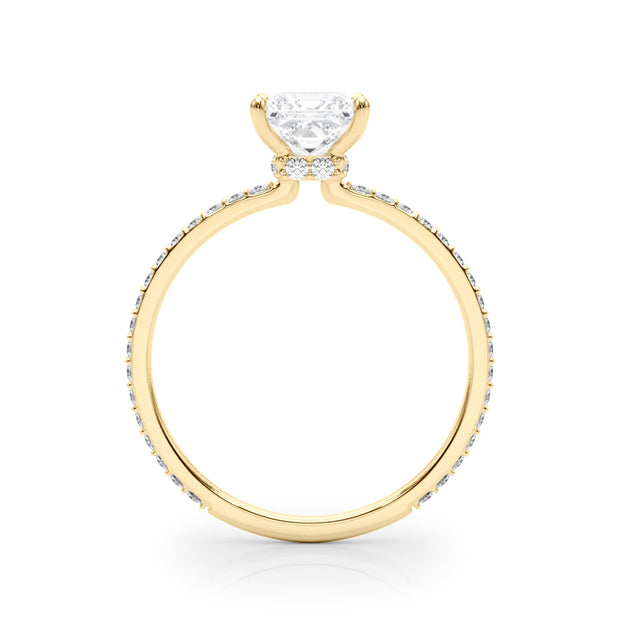 18K Yellow Gold 1 ct tw Halo Diamond Engagement Ring