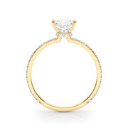 18K Yellow Gold 1 ct tw Halo Diamond Engagement Ring