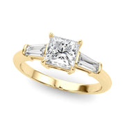 14K Yellow Gold 1 ct tw Three Stone Diamond Engagement Ring
