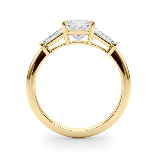 14K Yellow Gold 1 ct tw Three Stone Diamond Engagement Ring