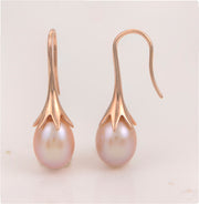 14KT Rose Gold Freshwater Pearl Earring