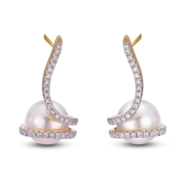 14KT Yellow Gold Akoya Pearl Earring