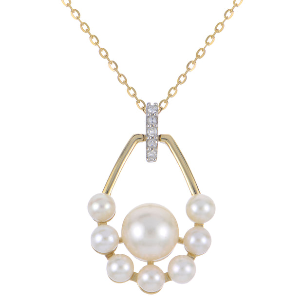 14KT Yellow Gold Freshwater Pearl Necklace