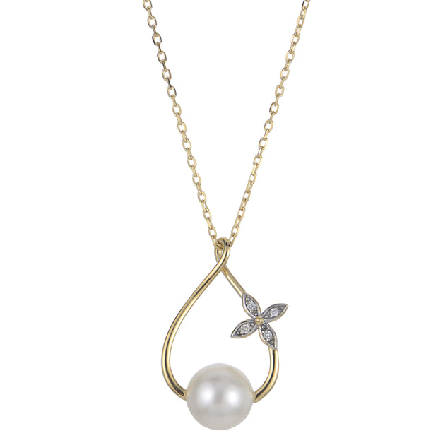 14KT Yellow Gold Freshwater Pearl Necklace