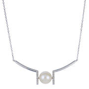14KT White Gold Freshwater Pearl Necklace