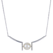 14KT White Gold Freshwater Pearl Necklace