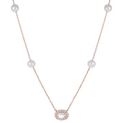 14KT Rose Gold Freshwater Pearl Necklace