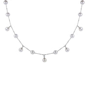 14KT White Gold Freshwater Pearl Necklace