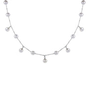 14KT White Gold Freshwater Pearl Necklace