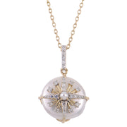 14KT Yellow Gold Freshwater Coin Pearl Necklace