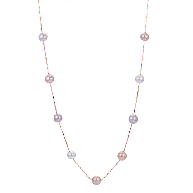 14KT Rose Gold Freshwater Pearl Necklace