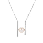 14KT White Gold Freshwater Pearl Necklace