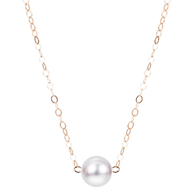 14KT Yellow Gold Akoya Pearl Necklace