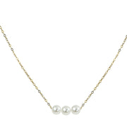 14KT Yellow Gold Akoya Pearl Necklace