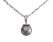 14KT White Gold Akoya Pearl Pendant