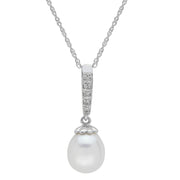 14KT White Gold Freshwater Pearl Pendant