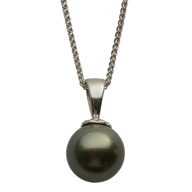 14KT White Gold Tahitian Pearl Pendant