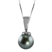 14KT White Gold Tahitian Pearl Pendant