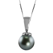 14KT White Gold Tahitian Pearl Pendant