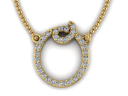 Diamond Initial O Necklace (0.12cttw.)