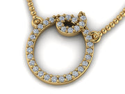 Diamond Initial O Necklace (0.12cttw.)