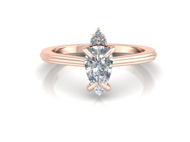 Clarissa Pear Shaped Solitaire Engagement Ring (0.54cttw.)
