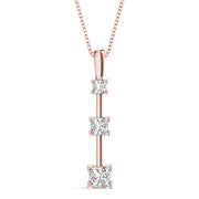 Three Stone Diamond Pendant