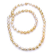 14KT Yellow Gold Golden South Sea Pearl Necklace