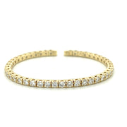 Aaoka Yellow Gold Diamond Flexible Bangle Cuff (6.25 cttw.)
