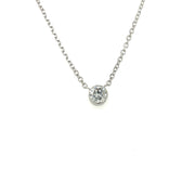 Classic Diamond Bezel Solitaire Necklace (0.62ct.)
