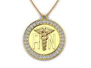 Registered Nurse Diamond Pendant