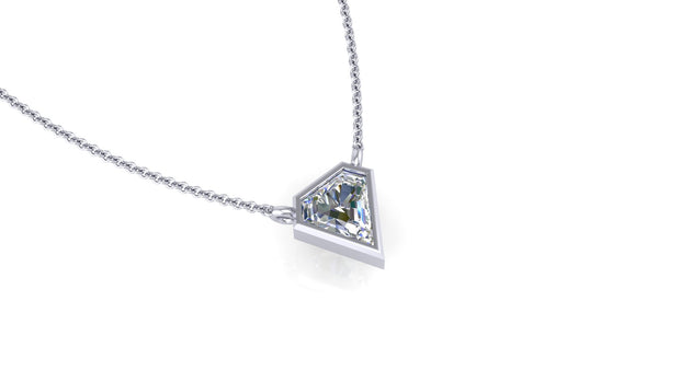 Custom Fancy Shape Diamond Bezel Pendant (0.60cttw.)