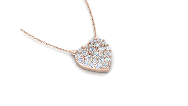 Charity Heart Shape Pavé Diamond Pendant (0.50cttw.)