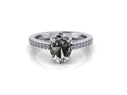 Mayven Pear Black Diamond Engagement Ring (2.21cttw.)