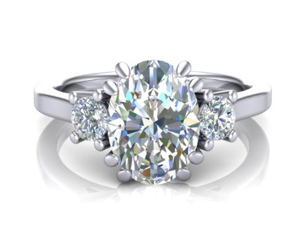 Delia Three Stone Diamond Engagement Ring (2.30cttw.)