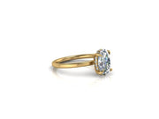 Olivia Oval Hidden Halo Solitaire Engagement Ring (1.58cttw.)