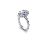 Divine Marquise Halo Diamond Engagement Ring (3.08cttw.)
