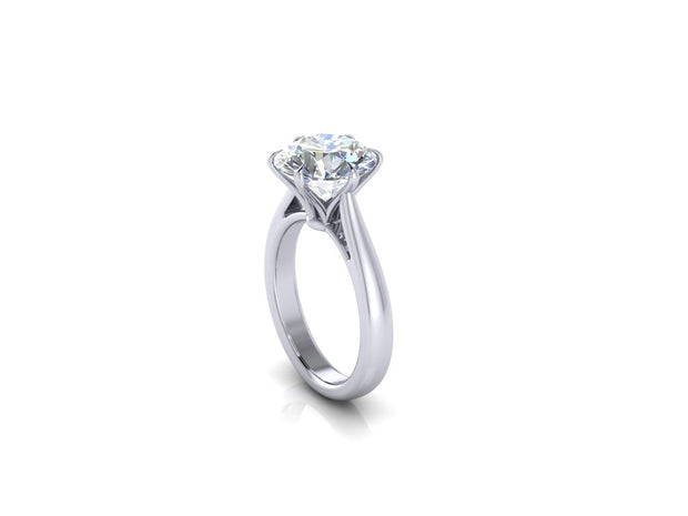 Ella Solitaire Diamond Cathedral Engagement Ring (3.00ct.)