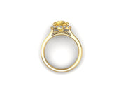 Beam Cushion Yellow Sapphire & Diamond Halo Ring (3.75cttw.)