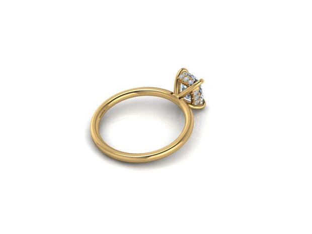 Beauty Hidden Halo Diamond Engagement Ring (2.08cttw.)
