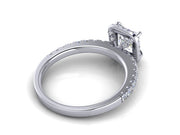 Ellas Princess Cut Diamond Halo Engagement Ring (1.50cttw)